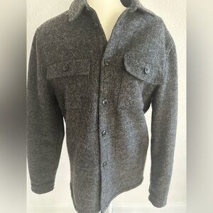 H&M Men's Gray Wool Blend Shacket/ Shirt Jacket Small